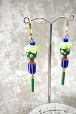 Boucles d'oreille originale de fabrication artisanale  Aniki bijoux