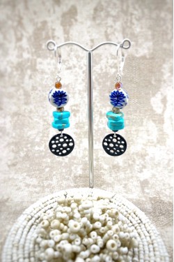 Boucles d'oreille originale de fabrication artisanale  Aniki bijoux