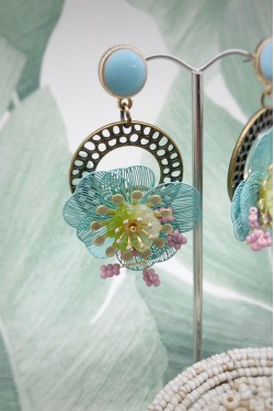 Boucles d'oreille originale de fabrication artisanale  Aniki bijoux