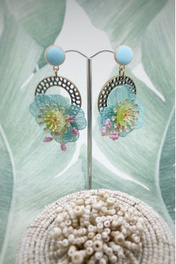 Boucles d'oreille originale de fabrication artisanale  Aniki bijoux