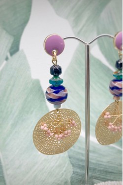 Boucles d'oreille originale de fabrication artisanale  Aniki bijoux