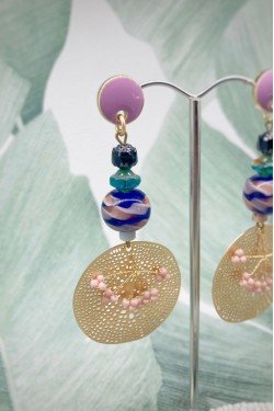 Boucles d'oreille originale de fabrication artisanale  Aniki bijoux