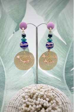 Boucles d'oreille originale de fabrication artisanale  Aniki bijoux