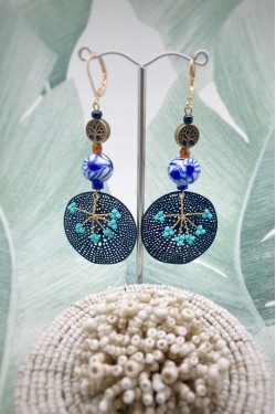 Boucles d'oreille originale de fabrication artisanale  Aniki bijoux