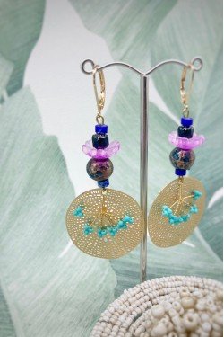 Boucles d'oreille originale de fabrication artisanale  Aniki bijoux