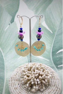 Boucles d'oreille originale de fabrication artisanale  Aniki bijoux