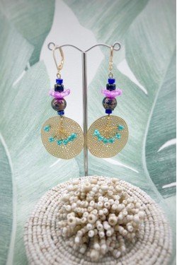 Boucles d'oreille originale de fabrication artisanale  Aniki bijoux