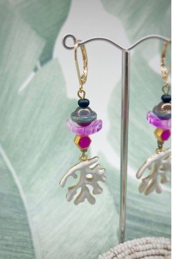 Boucles d'oreille originale de fabrication artisanale  Aniki bijoux