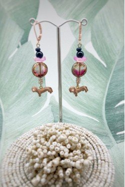 Boucles d'oreille originale de fabrication artisanale  Aniki bijoux