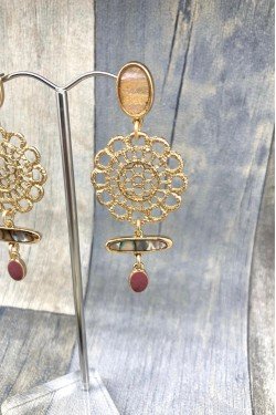 Boucles d'oreille originale de fabrication artisanale  Aniki bijoux