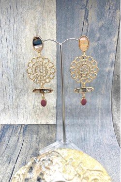 Boucles d'oreille originale de fabrication artisanale  Aniki bijoux