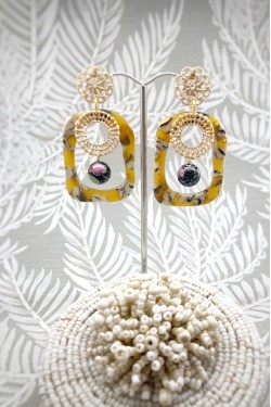 Boucles d'oreille originale de fabrication artisanale  Aniki bijoux