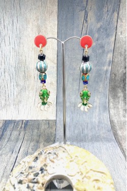 Boucles d'oreille originale de fabrication artisanale  Aniki bijoux