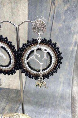 Boucles d'oreille originale de fabrication artisanale  Aniki bijoux