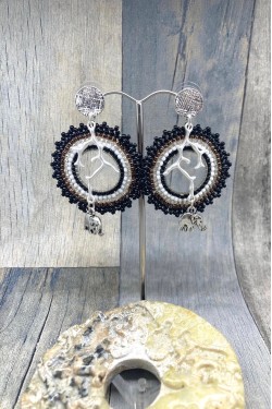 Boucles d'oreille originale de fabrication artisanale  Aniki bijoux