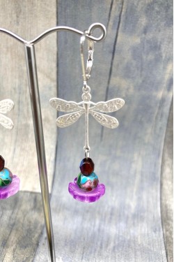 Boucles d'oreille originale de fabrication artisanale  Aniki bijoux