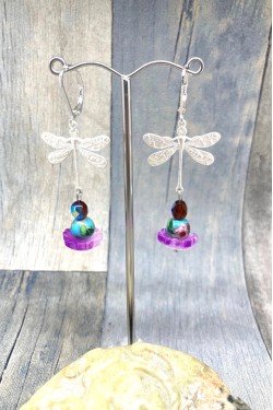 Boucles d'oreille originale de fabrication artisanale  Aniki bijoux