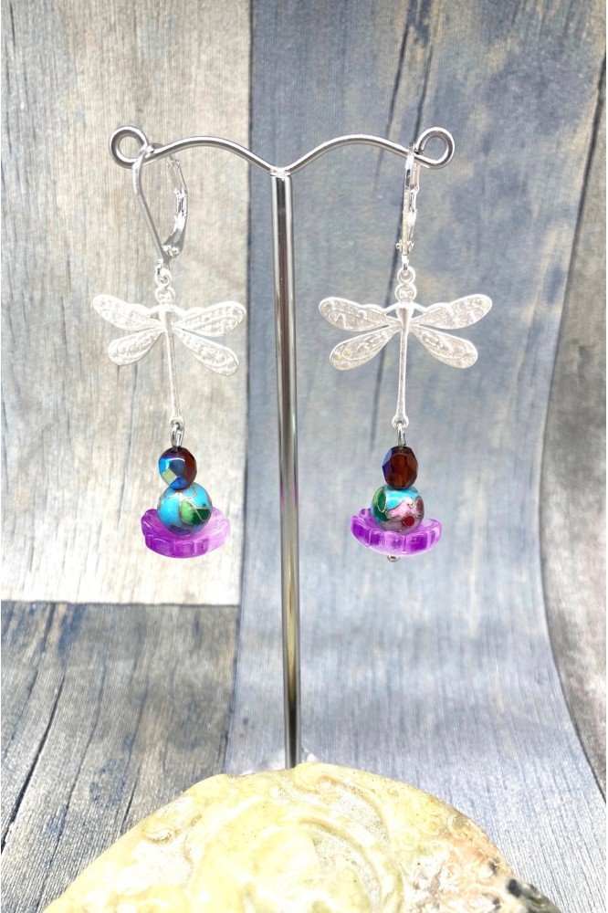 Boucles d'oreille originale de fabrication artisanale  Aniki bijoux