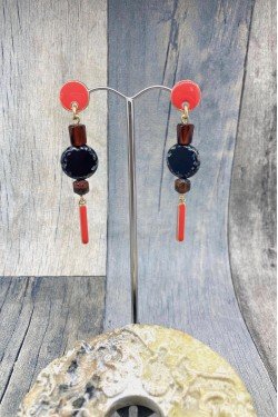 Boucles d'oreille originale de fabrication artisanale  Aniki bijoux