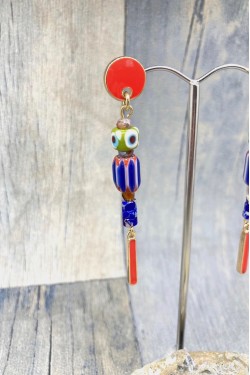 Boucles d'oreille originale de fabrication artisanale  Aniki bijoux