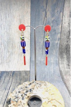 Boucles d'oreille originale de fabrication artisanale  Aniki bijoux