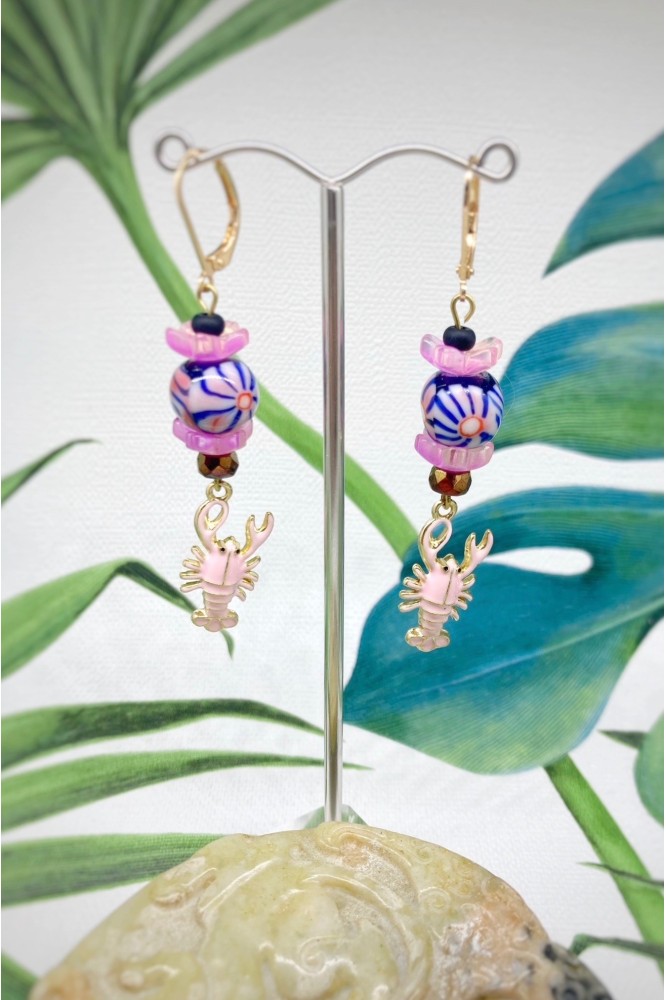 Boucles d'oreille originale de fabrication artisanale  Aniki bijoux