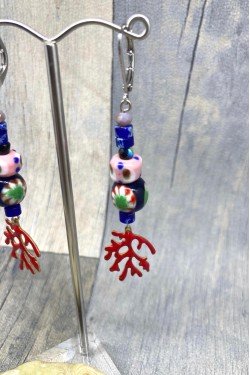 Boucles d'oreille originale de fabrication artisanale  Aniki bijoux