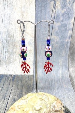 Boucles d'oreille originale de fabrication artisanale  Aniki bijoux