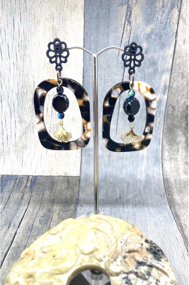 Boucles d'oreille originale de fabrication artisanale  Aniki bijoux