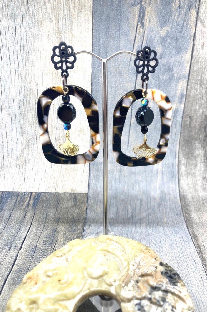 Boucles d'oreille originale de fabrication artisanale  Aniki bijoux