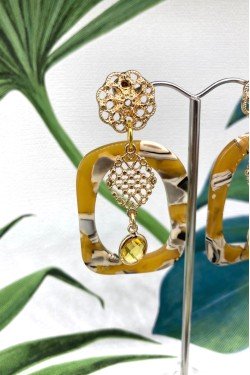 Boucles d'oreille originale de fabrication artisanale  Aniki bijoux