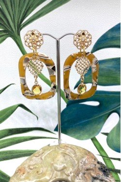 Boucles d'oreille originale de fabrication artisanale  Aniki bijoux