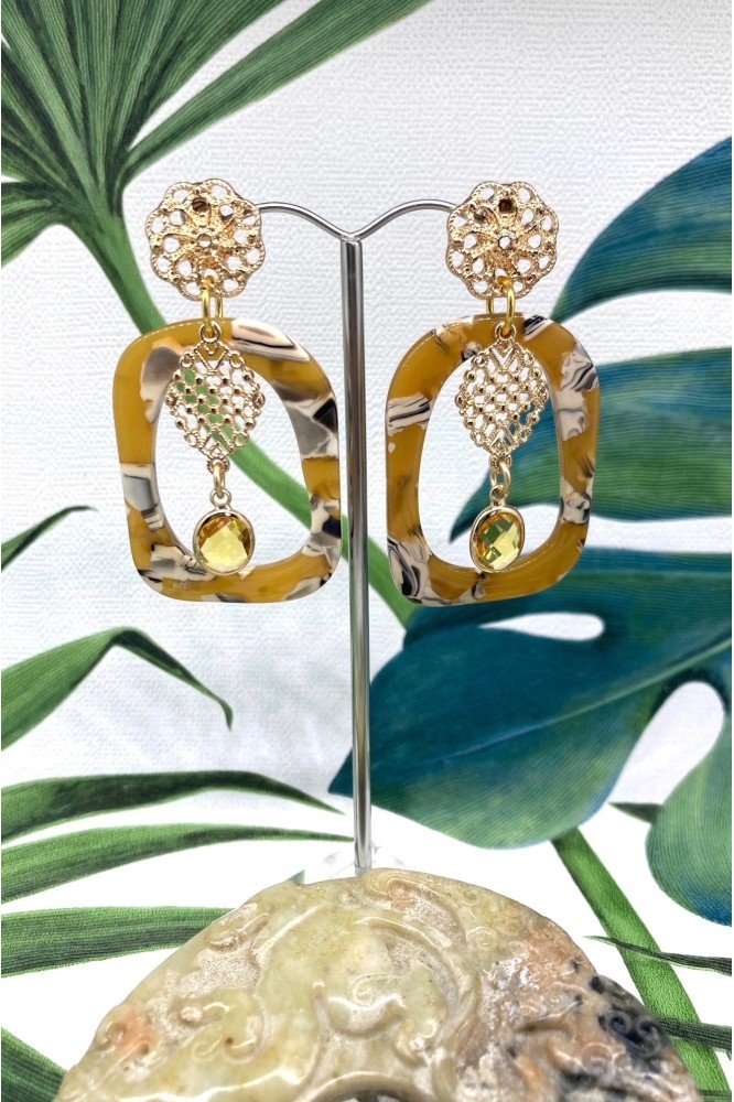 Boucles d'oreille originale de fabrication artisanale  Aniki bijoux