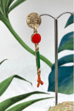 Boucles d'oreille originale de fabrication artisanale  Aniki bijoux