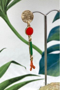 Boucles d'oreille originale de fabrication artisanale  Aniki bijoux