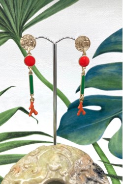 Boucles d'oreille originale de fabrication artisanale  Aniki bijoux