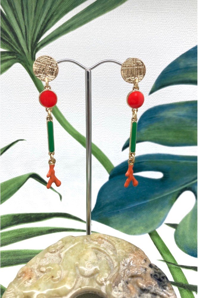 Boucles d'oreille originale de fabrication artisanale  Aniki bijoux