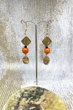 Boucles d'oreille originale de fabrication artisanale  Aniki bijoux
