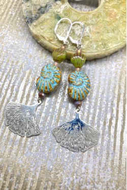 Boucles d'oreille originale de fabrication artisanale  Aniki bijoux