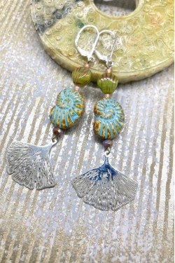 Boucles d'oreille originale de fabrication artisanale  Aniki bijoux