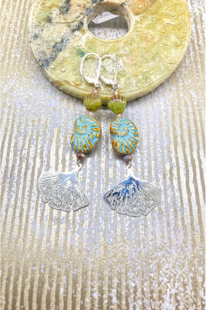 Boucles d'oreille originale de fabrication artisanale  Aniki bijoux