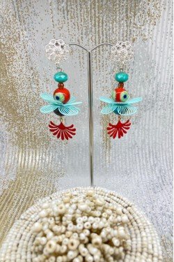 Boucles d'oreille originale de fabrication artisanale  Aniki bijoux