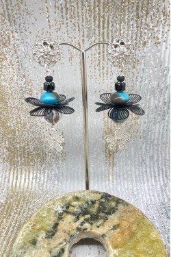 Boucles d'oreille originale de fabrication artisanale  Aniki bijoux
