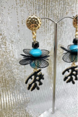 Boucles d'oreille originale de fabrication artisanale  Aniki bijoux