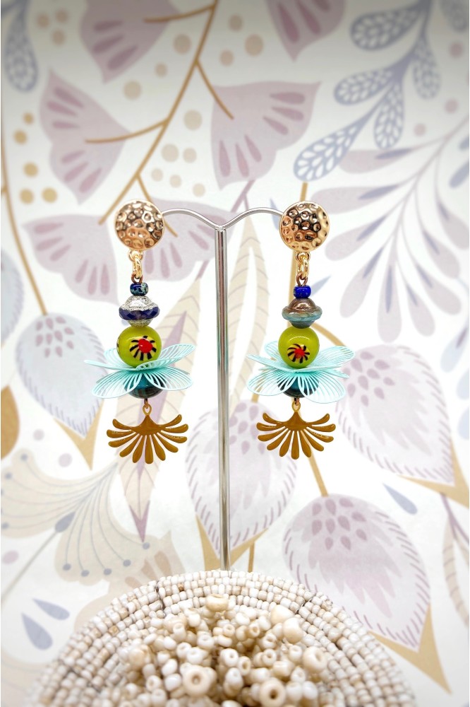 Boucles d'oreille originale de fabrication artisanale  Aniki bijoux