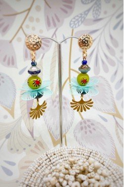 Boucles d'oreille originale de fabrication artisanale  Aniki bijoux