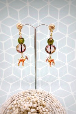 Boucles d'oreille originale de fabrication artisanale  Aniki bijoux