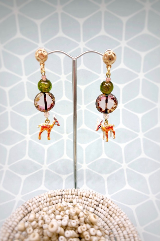 Boucles d'oreille originale de fabrication artisanale  Aniki bijoux