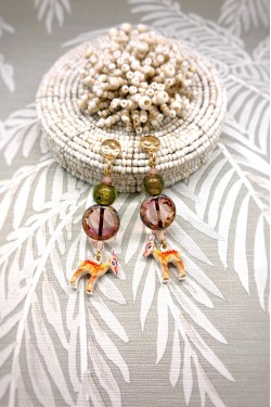 Boucles d'oreille originale de fabrication artisanale  Aniki bijoux