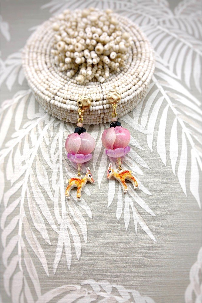 Boucles d'oreille originale de fabrication artisanale  Aniki bijoux